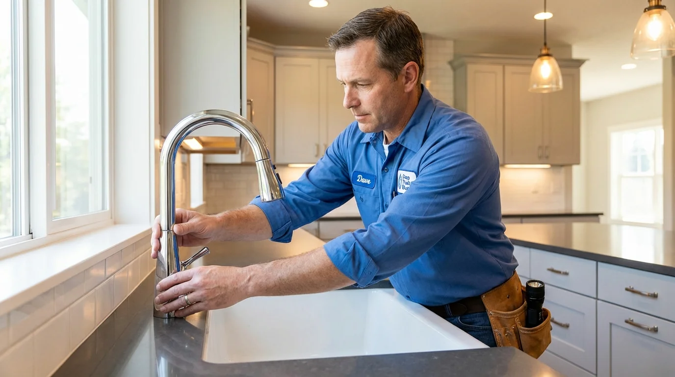 Kitchen faucet installation by Johns Plumbing LLC in Tunica
